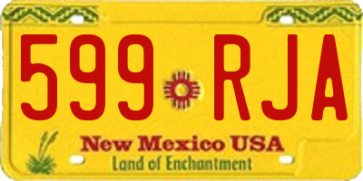 NM license plate 599RJA