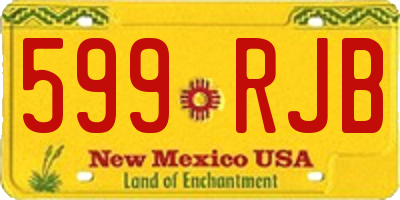 NM license plate 599RJB