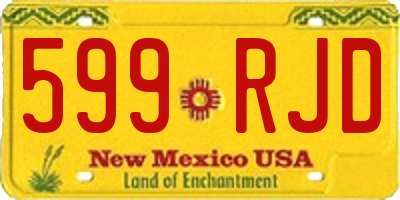 NM license plate 599RJD