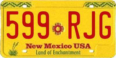 NM license plate 599RJG