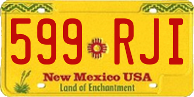 NM license plate 599RJI
