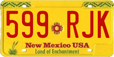 NM license plate 599RJK