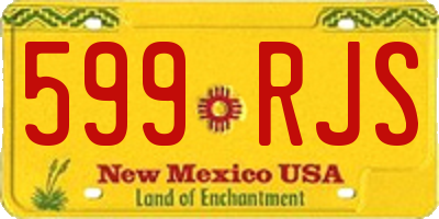 NM license plate 599RJS