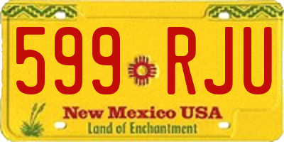 NM license plate 599RJU
