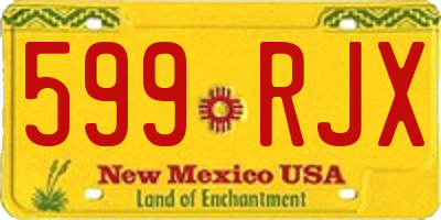 NM license plate 599RJX