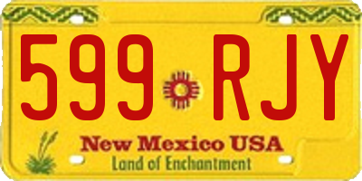NM license plate 599RJY