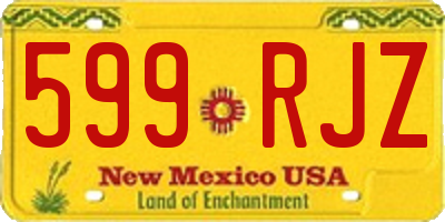NM license plate 599RJZ