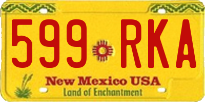 NM license plate 599RKA