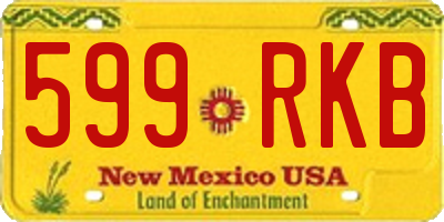 NM license plate 599RKB