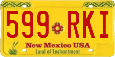 NM license plate 599RKI