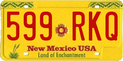 NM license plate 599RKQ