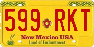 NM license plate 599RKT