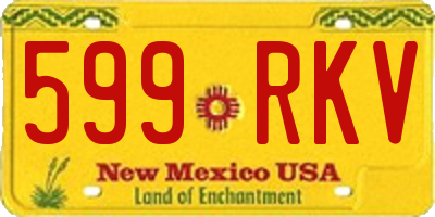 NM license plate 599RKV