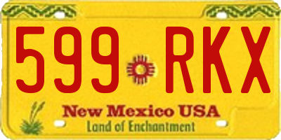 NM license plate 599RKX