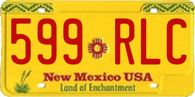 NM license plate 599RLC