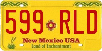 NM license plate 599RLD