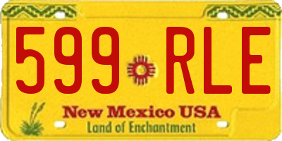 NM license plate 599RLE