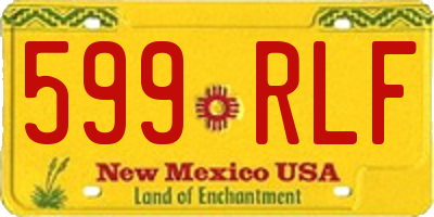 NM license plate 599RLF