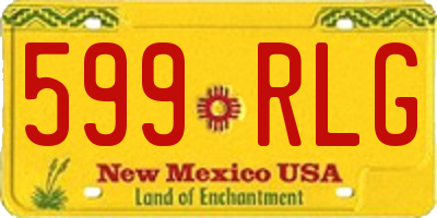 NM license plate 599RLG