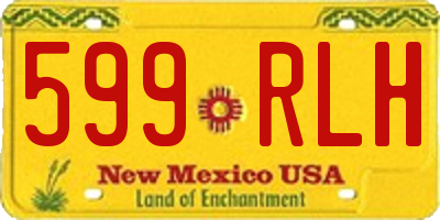 NM license plate 599RLH