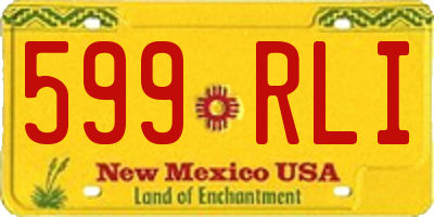 NM license plate 599RLI