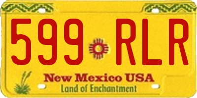 NM license plate 599RLR