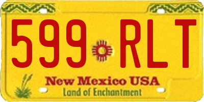 NM license plate 599RLT