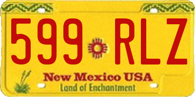 NM license plate 599RLZ
