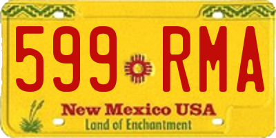 NM license plate 599RMA