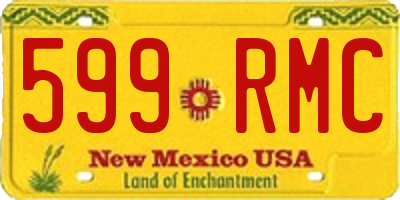 NM license plate 599RMC