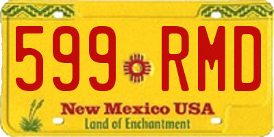 NM license plate 599RMD