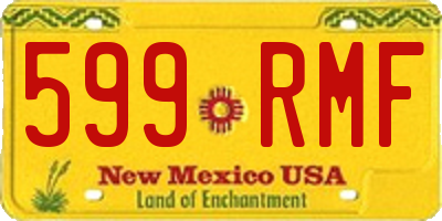 NM license plate 599RMF
