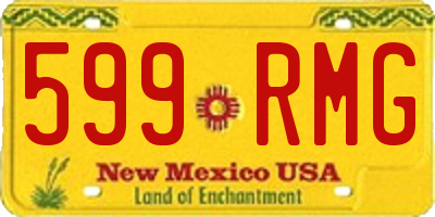 NM license plate 599RMG