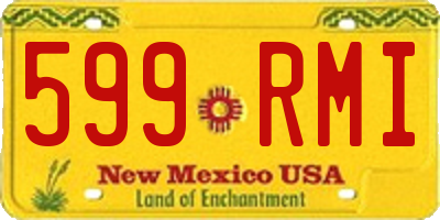 NM license plate 599RMI