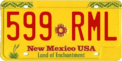 NM license plate 599RML