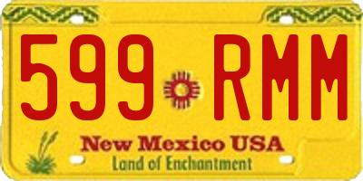 NM license plate 599RMM
