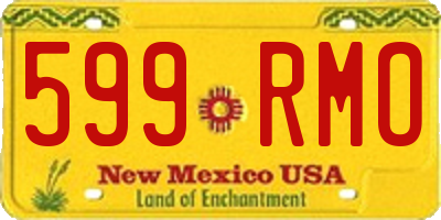 NM license plate 599RMO