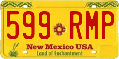 NM license plate 599RMP