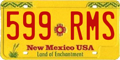 NM license plate 599RMS