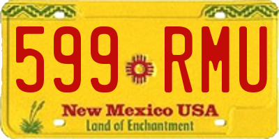 NM license plate 599RMU