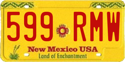 NM license plate 599RMW
