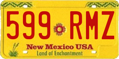 NM license plate 599RMZ
