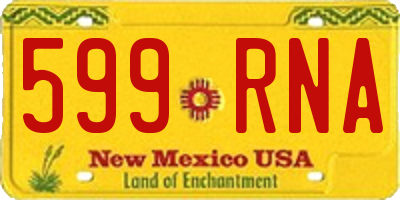 NM license plate 599RNA