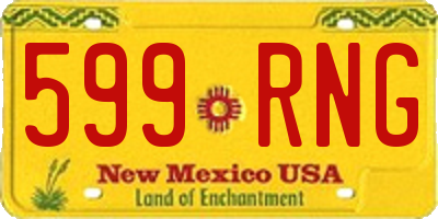 NM license plate 599RNG
