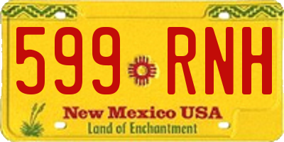 NM license plate 599RNH