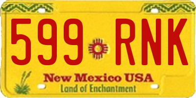 NM license plate 599RNK