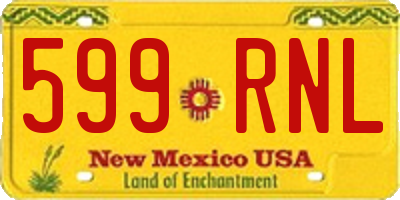 NM license plate 599RNL