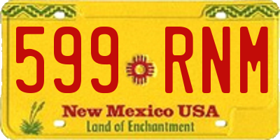 NM license plate 599RNM