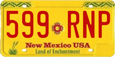 NM license plate 599RNP