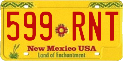 NM license plate 599RNT